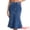 Blue, variant on DARING DIVA Women's Bodycon Fishtail Ruffled Knee Length Jean Skirt Small Blue