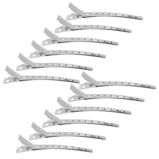 Pinza Para Seccionar El Cabello, Firme Y Resistente, 12 Piezas, Herramienta De Peinado Profesional Segura, Pinza Para El Cabello De Pico De Pato Para Mujeres Para Maquillaje En El