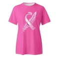 thumbnail image 4 of Cancer Shirts Women Fight Cancer Shirt Cancer Awareness Tshirt Pink Ribbon Cancer Awareness Shirts Cancer Awareness Tee Tops (Hot Pink, L), 4 of 4