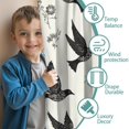thumbnail image 3 of Blackout Kids Curtains,Black and White Hummingbird Childrens Insulated Curtains Set Of 2,Bedroom Essentials,Toddler Room Decor 42x54in(106x137cm), 3 of 4