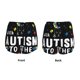 thumbnail image 3 of Balery I Love With Autism To The Moon And Back Pantalones cortos deportivos para mujer con forro y dos bolsillos, elásticos, para entrenamiento, gimnasio, yoga-Small, 3 of 7