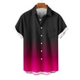 thumbnail image 3 of Button Up Shirts for Men S-5X Big & Tall Lightweight Short Sleeve Tshirts Shirt Plus Size Gradient Casual Collar Beach Tees Tops with Pocket Clearance, 3 of 4
