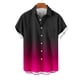 thumbnail image 2 of Ceisia Men's Gradient Print Short Sleeve Button Down Shirt for Casual & Vacation Wear Hot Pink XXXXL Gifts, 2 of 4