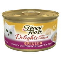 Purina Fancy Feast Grilled Delights with Cheddar Wet Cat Food, Chicken & Cheddar, 3 oz Can