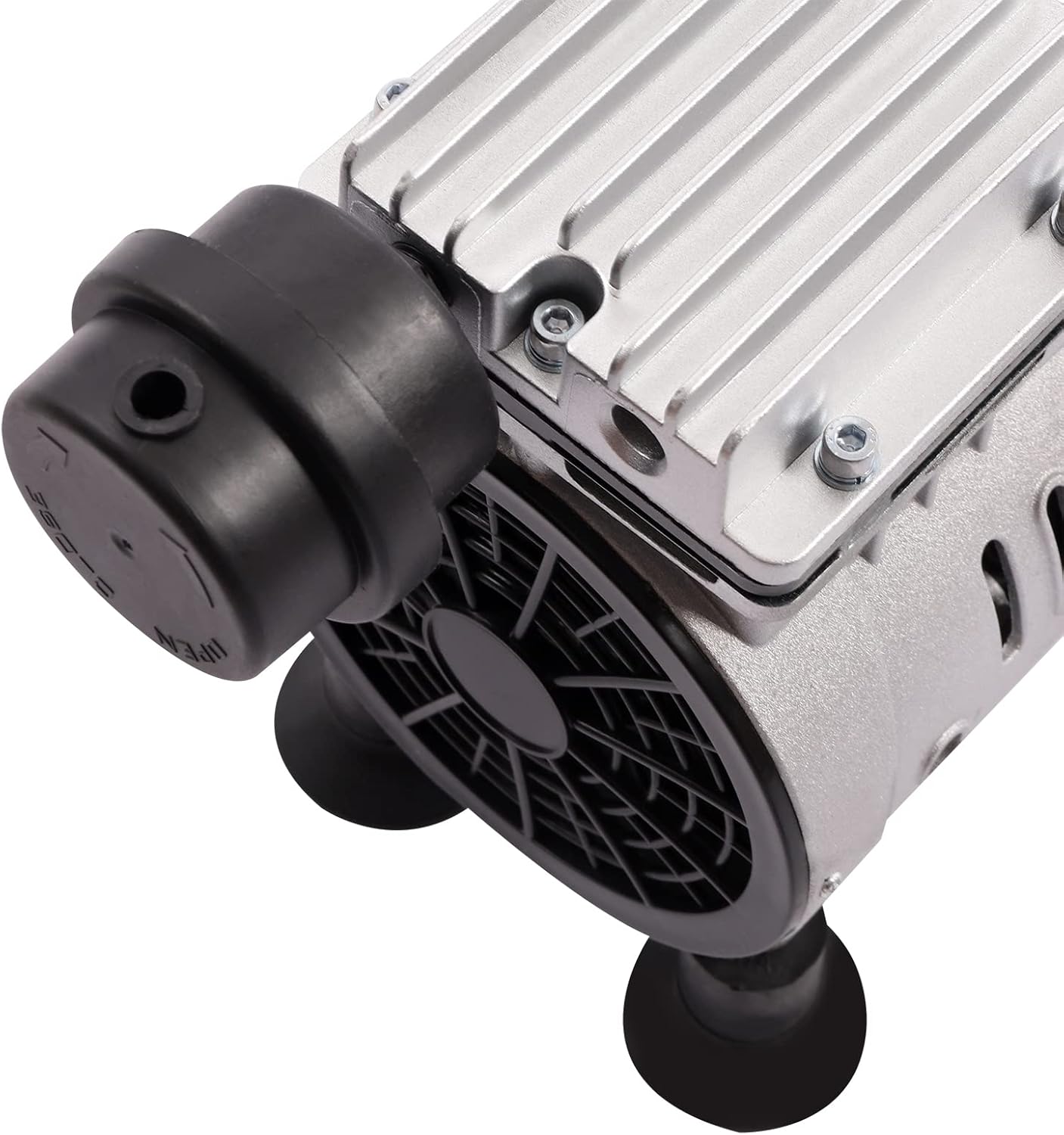 Vacuum Pump 550W 3.6CFM Air Conditioning Industrial Laboratory Vacuum Pump Oil Free Lab Professional Vacuum Pump Kit Powerful Vacuum Pump with Feet Silencer,2 Cylinders,1440 RPM