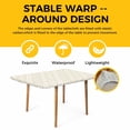 thumbnail image 4 of Spring Floral Table Cloths for 6 Foot Rectangle Tables, Vintage Simple Flowers Pattern Beige Patio Waterproof Elastic Fitted Tablecloths, Washable Rectangular Table Cover for Camping, 4 of 8