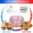 thumbnail image 4 of Insulated Lunch Bag Women, Leakproof Large Lunch Box, Reusable Lunch Cooler Bag with Adjustable Strap, Lunch Tote Bag for Work Women,Strawberry Pattern Lunch Tote Bags Gifts for Woman, Mom, 4 of 6