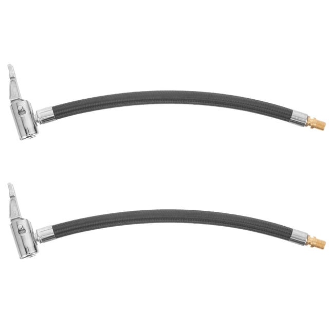 2 piezas de repuesto para bomba de aire, extensión de manguera de goma, tubo de inflado, cable de tubería (negro)