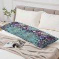 thumbnail image 4 of Spring Purple Flower Body Pillow Cover, Pillowcase Protectors with Zipper, Breathable Decorative Throw Pillow Case Cover, Retro Wall Seamless Garden Pastoral Pillow Shams for Couch Sofa 20x60Inch, 4 of 8