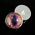 thumbnail image 6 of Brown and Purple Cat Dragon Sew-On Buttons Glass Eyes, 6 of 9