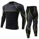 thumbnail image 1 of Qarigey Conjunto de ropa interior térmica para hombre, trajes transpirables de secado rápido, capas, pantalones, ropa deportiva, ropa de conjuntos de ropa gris y verde SG, 1 of 6