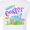 thumbnail image 4 of Inktastic Happy Easter Blue Bunny and Eggs in Grass T-Shirt, 4 of 5