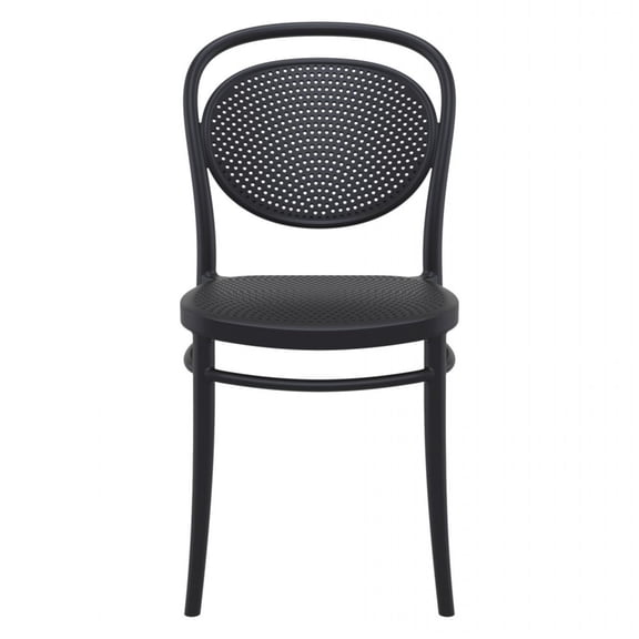 Compamia 17.3 in. Marcel Resin Outdoor Chair, Black