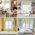 thumbnail image 5 of Lemon with Valance Curtain Green Leaves Flowers Window Valances Rod Pocket Short Curtains Window Treatments for Kitchen Bedroom Bathroom Laundry 60" x 14", 5 of 9