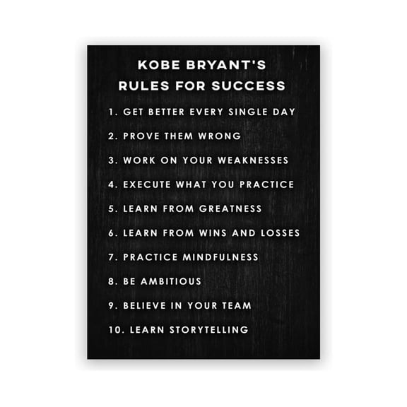 Motivational Posters for Teens - 10 Rules of Success Inspirational Quote Wall Art for Bedroom, Office & School Decor