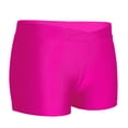 thumbnail image 2 of JanJean Girls V Cross Waist Short Leggings Bike Dance Tumbling Athletic Gymnastics Shorts Activewear Rose 6, 2 of 6