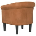 thumbnail image 3 of vidaXL Tub Chair Brown Faux Leather, 3 of 5