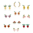 thumbnail image 2 of Pendientes de estilo lindo con forma de fruta tropical, pendientes de circonita con incrustaciones de diamantes para mujer, joyería de plata 925 con pasador en vivo, 2 of 6