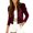 Wine, variant on Otntypg Women's Sequin Jacket Bomber Puff Long Sleeve Shiny Glitter Open Front Cardigan Tops Dressy Patchwork Sparkly Party Slitter Outfit Black L