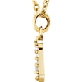 thumbnail image 2 of Precious Stars Unisex 14K Yellow Gold 0.02 CTW White Diamond Initial A Pendant Necklace, 2 of 3