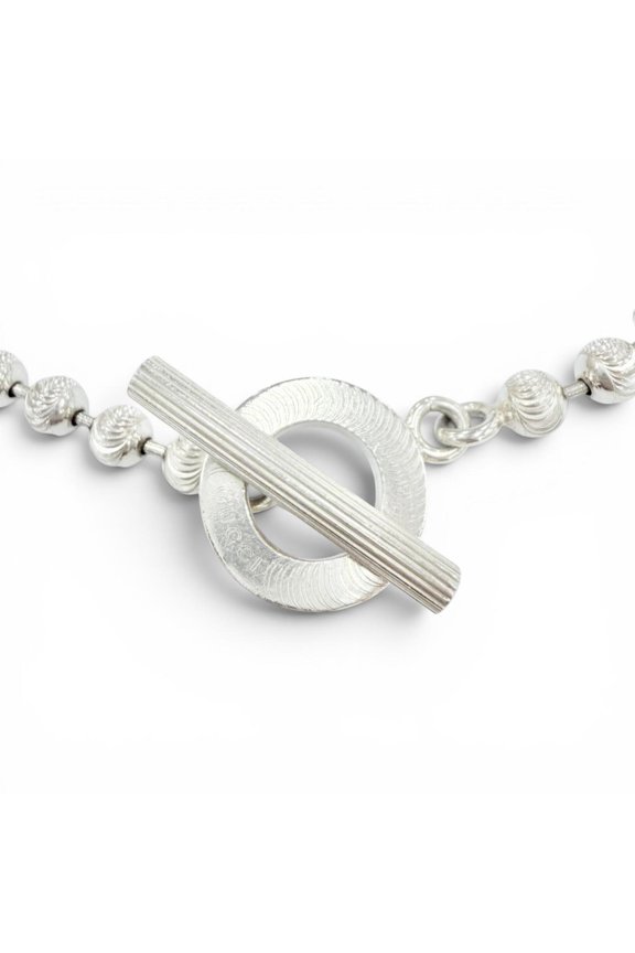 Pre-Owned GUCCI 602736 Ball Chain Necklace, Large Size, AG925 Sterling Silver, Made in Italy,...