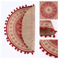 thumbnail image 5 of Unique Bargains Set of 6 Round Farmhouse Placemats for Dining Table Decor Red, 5 of 6