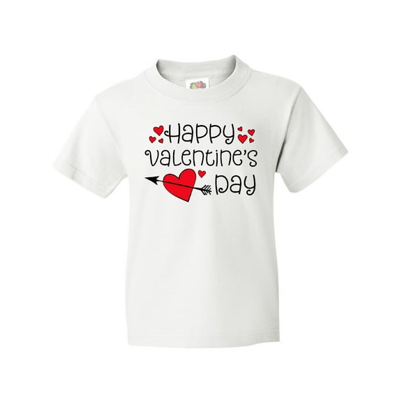 Inktastic Happy Valentines Day Red Hearts and Arrow Youth T-Shirt