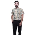 thumbnail image 1 of BESTMAN Casual Printed Shirts For Men Slim Fit Button Down Short Sleeve Shirt, 1 of 5