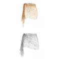 thumbnail image 1 of Bufanda de cadera para danza del vientre de 2/3 piezas para mujer, bufandas de cinturo, bufanda de cadera Plata Dorada, 1 of 9