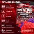 thumbnail image 3 of Creatine Monohydrate Gummies for Men and Women, Sugar-Free, Vegan, Blueberry Flavor, 120 Count, 3 of 8