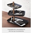 thumbnail image 5 of Yamazaki Home Three-Tier Accessory Tray, Walnut, Steel, 5 of 7