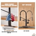 thumbnail image 2 of CASAINC Single Handle Kitchen Faucet with Pull Down Sprayer, Deck Mounted, Matte Black, 2 of 4