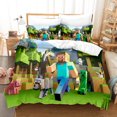 thumbnail image 1 of XI Bedding Quilt Cover + Pillowcase Set, Soft Microfiber, Decorative MC Duvet Cover with Zipper, 3D Print, Gamer Design, 1 of 2