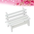 thumbnail image 1 of BESTYASH Banc de Micro Jardin Miniature au Design Simple en Bois Blanc 1 Ensemble pour Photographes, 1 of 8