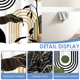thumbnail image 3 of Dznils Cortina de Ducha Boho con Ganchos, Cortina de Baño de Tela Abstracta Moderna, 72" x 72", Negro, 3 of 9