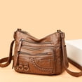 thumbnail image 2 of Bolso bandolera de primavera, bolso de hombro para madre, bolso pequeño de piel suave lavada para mujer, bolso para mujer de mediana edad y mayores, bolso que combina con todo, 2 of 6