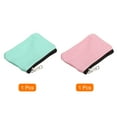 thumbnail image 3 of Coin Purse Pouch Change Purses Small Organizer Bags 3" x 5", Green Pink 2pcs, 3 of 6
