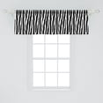 thumbnail image 2 of Ambesonne Zebra Print Window Valance, Simplistic Exotic Skin, 54" X 18", Charcoal Grey and White, 2 of 3