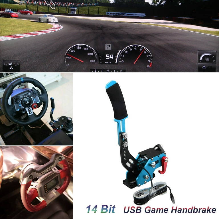 Universal 14bit USBGame Handbrake PC Windows Professional Drift Racing Games Simulate Linear Handbrake for Logitech G20 G27 G29 G290 Steering Wheel(