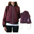 thumbnail image 1 of Chamarra Bomber Dama Con Cierre En Manga + Mochila De Regalo, 1 of 7
