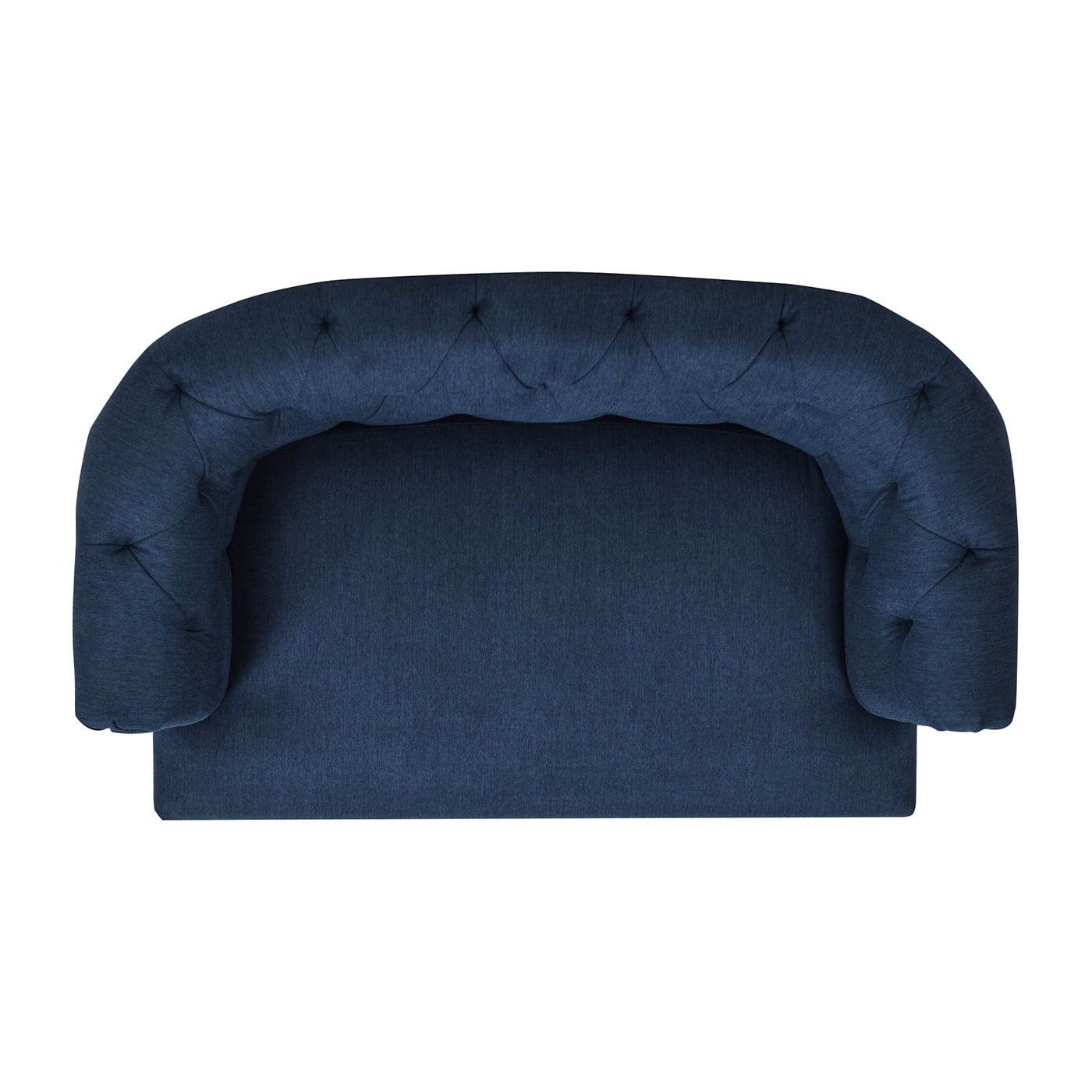 36.5" Chesterfield Dog Sofa Bed, Medium, Pacific Blue Stain Resistant High Performance Polyester