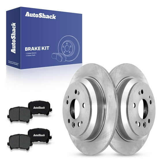 AutoShack 12.99" (330 mm) Rear Solid Brake Rotors   Premium Ceramic Brake Pads | Replacement for 2016-2022 Honda Pilot 2017-2025 Honda Ridgeline | 6-PC Brake Kit