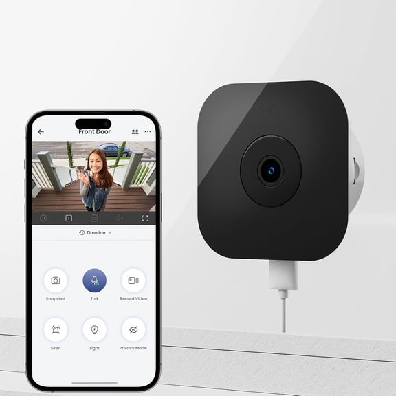 Hawkray 2K 3MP Window Camera,2.4GHz WiFi Indoor Cameras for Home Security with Person & Motion Detection,Full Color Night Vision,24/7 Recording,Easy & Quick Install