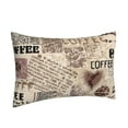 thumbnail image 2 of Haiem Pillowcase for Hair and Skin Queen - Abstract Coffee Pattern With Letters Printed Soft Pillowcase with Envelope Closure-20"x30", 2 of 9