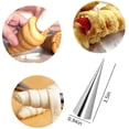 thumbnail image 2 of Non-Stick Cream Horn Cones Tubes Set of 30 Stainless Steel Conical Croissant Pastry Baking Moulds Set, Cannoli Form Roll Mold Corner Shaper for Christmas Anniversary and Daily Use, 2 of 6