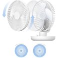 thumbnail image 4 of Ventilador de escritorio con configuraciones de velocidad ajustables: ventiladores silenciosos para uso en el dormitorio, la oficina o la mesita de noche con carga USB, 4 of 5