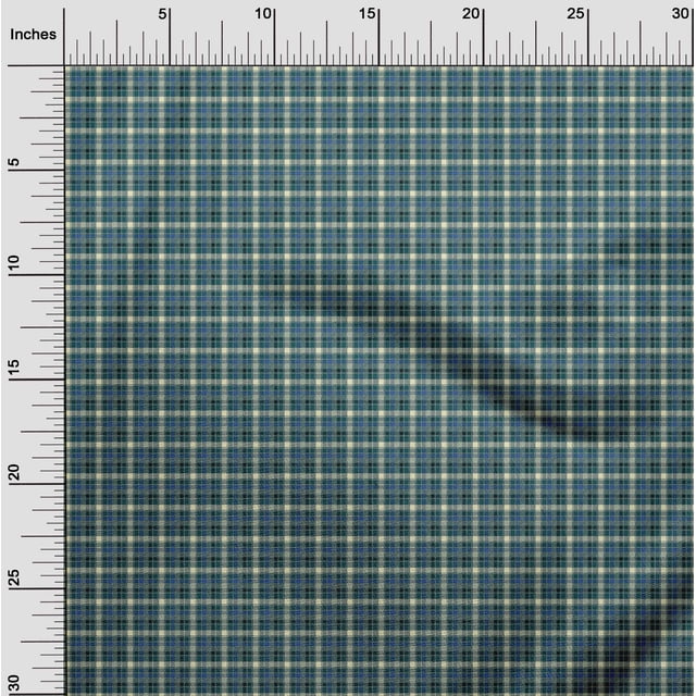 oneOone Georgette Viscose Fabric Tartan Check Fabric Prints By Yard 42 Inch Wide