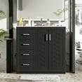 thumbnail image 3 of 36'' Bathroom Vanity with Ceramic Sink Combo, Solid Wood Frame Bathroom Storage Cabinet, Freestanding Vanity Set with 3 Drawers, 3 of 9