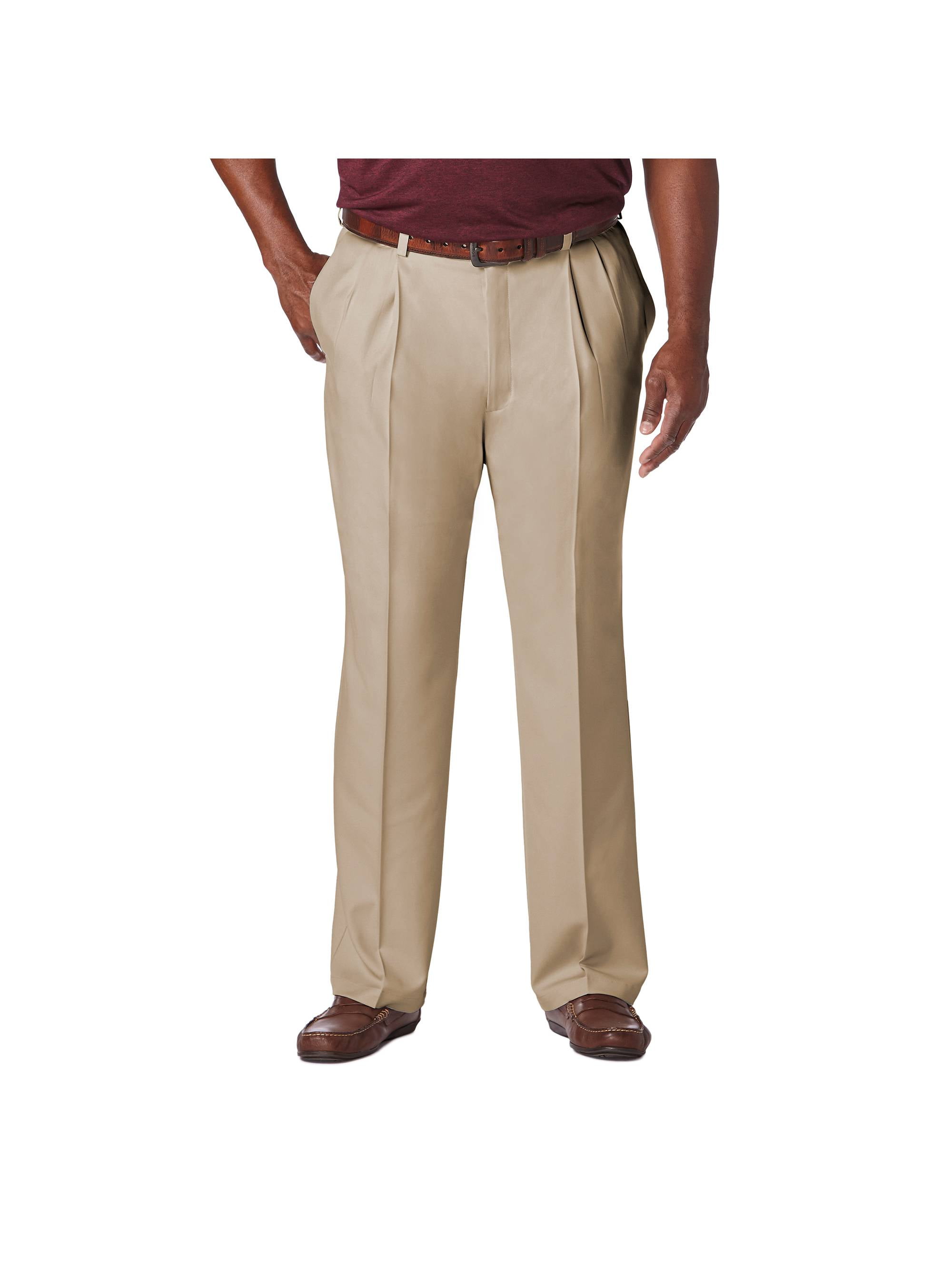 Haggar Mens Big and Tall Cool 18 Pro Classic Fit Pleat Front Pant