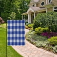 thumbnail image 2 of Birthday Party Garden Flags Outdoor Patio Decoration Flags 28x40in Deep Blue Checkered, 2 of 6